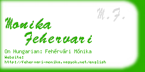 monika fehervari business card