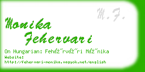 monika fehervari business card